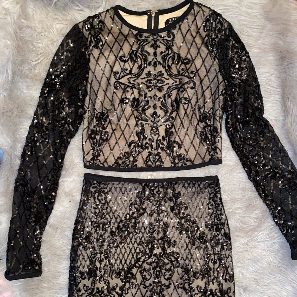 Black Sequin Set